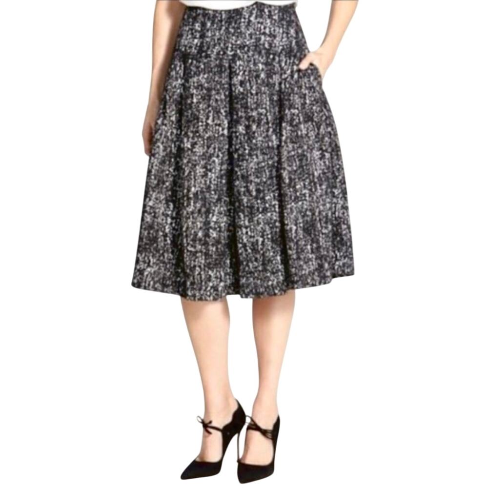 CHARLES GRAY LONDON Classic Black & White Pleated Skirt – XS